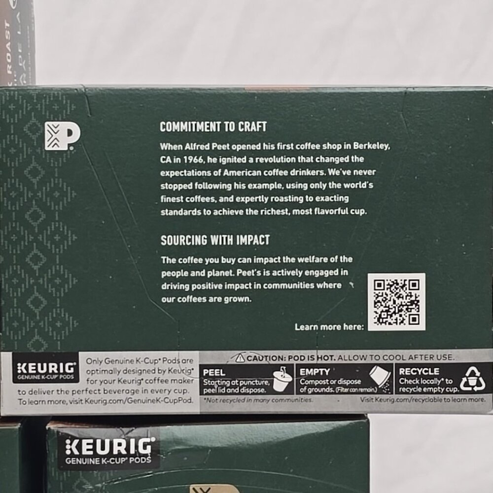 Peet’s Coffee Organic Dark Roast Alma de la Tierra K-Cup Pods 60 Count - Picture 4 of 6